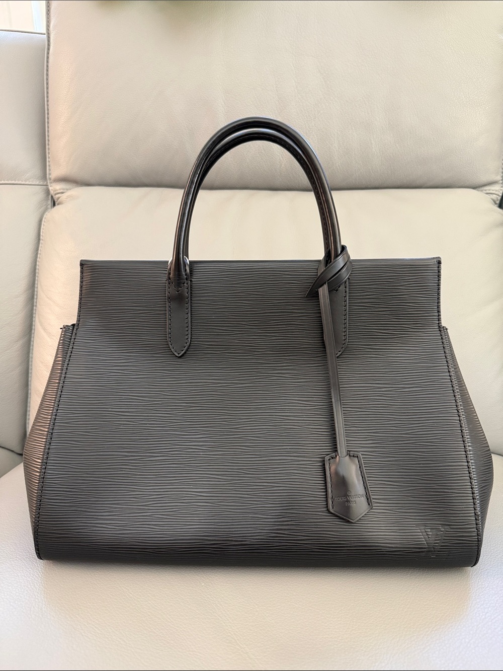 Louis Vuitton Marly Black Epi Leather Satchel